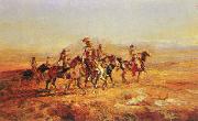 Charles M Russell Sun River War Party France oil painting reproduction